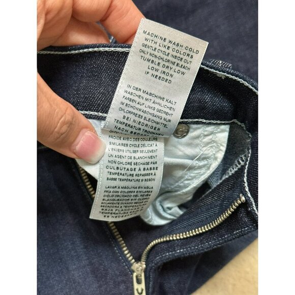 True Religion Halle Women's 29" Super Skinny Mid-Rise Crop Rolled Jeans Lonestar - Picture 16 of 16